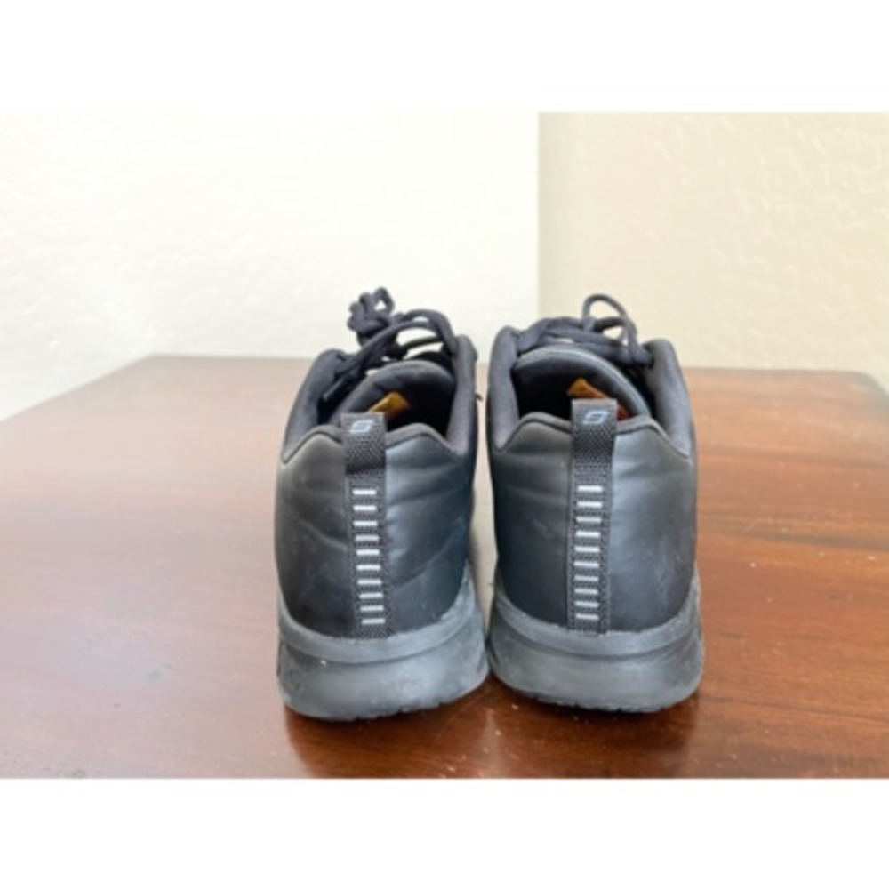 Skechers Womens Track-Earth Work Shoes Black Slip Resistant Relaxed Fit 7.5 - Picture 2 of 7